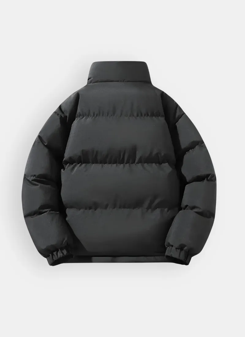 Quilted block puffer jacket