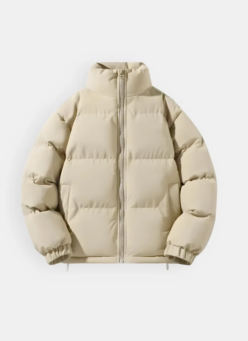 Quilted block puffer jacket