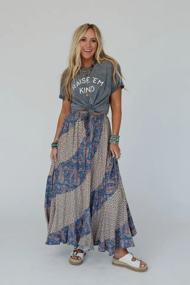 Raise Em Kind Graphic Tee - Gray