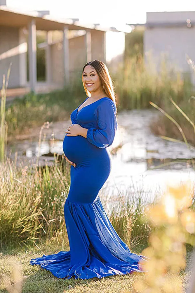 Samantha Mermaid Sexy Maternity Gown
