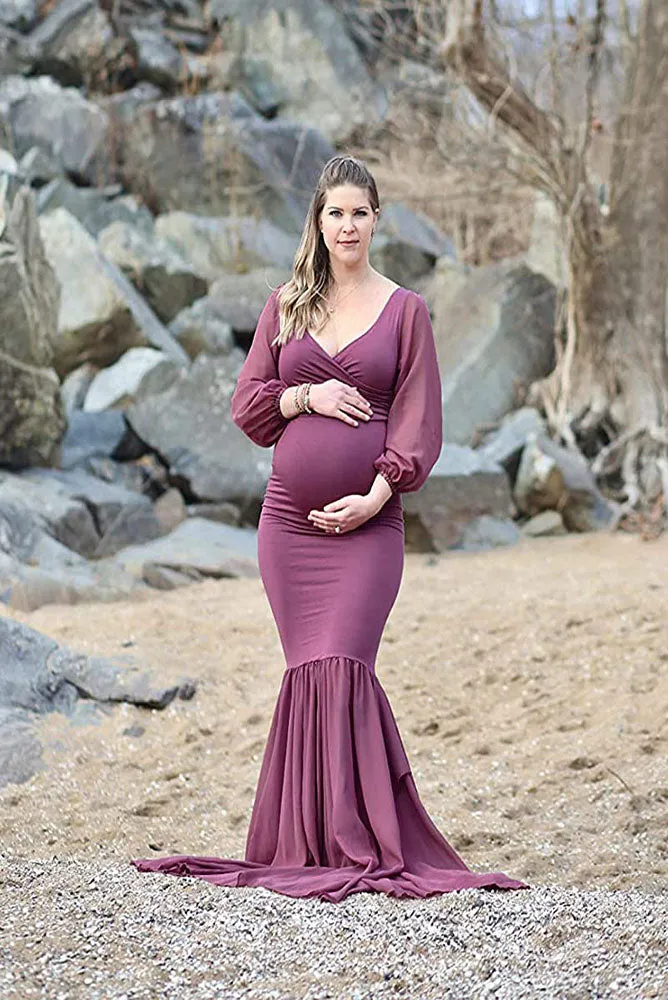 Samantha Mermaid Sexy Maternity Gown