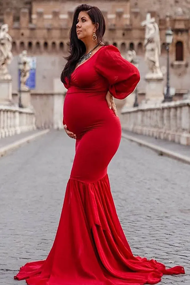 Samantha Mermaid Sexy Maternity Gown