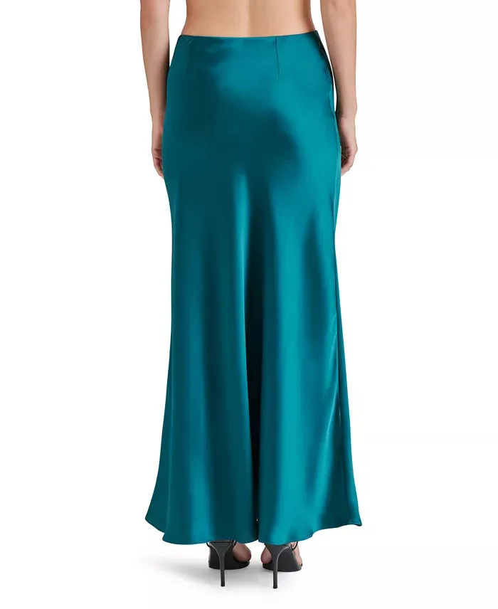 STE Deep Teal Jeannie Satin Maxi Skirt