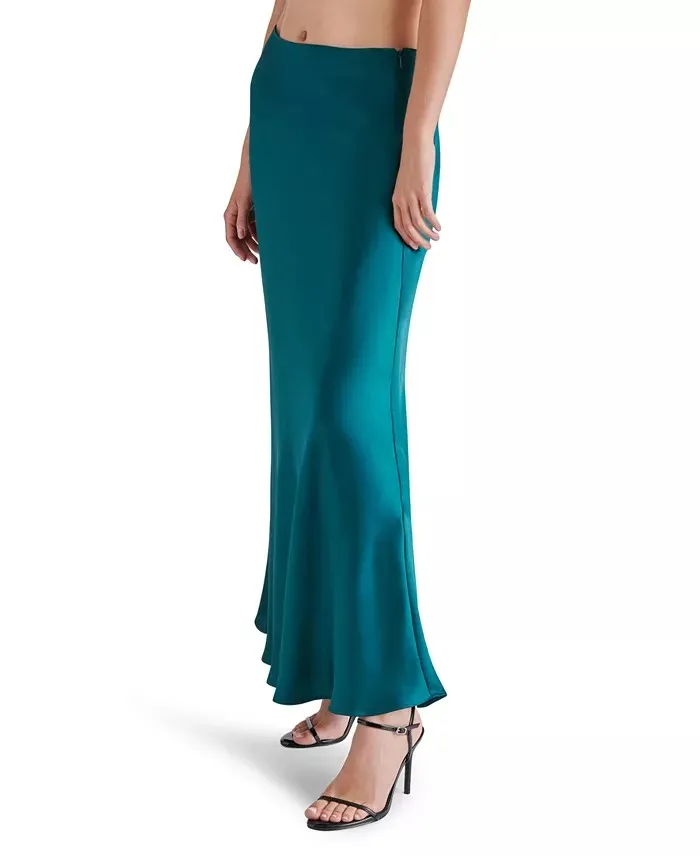 STE Deep Teal Jeannie Satin Maxi Skirt