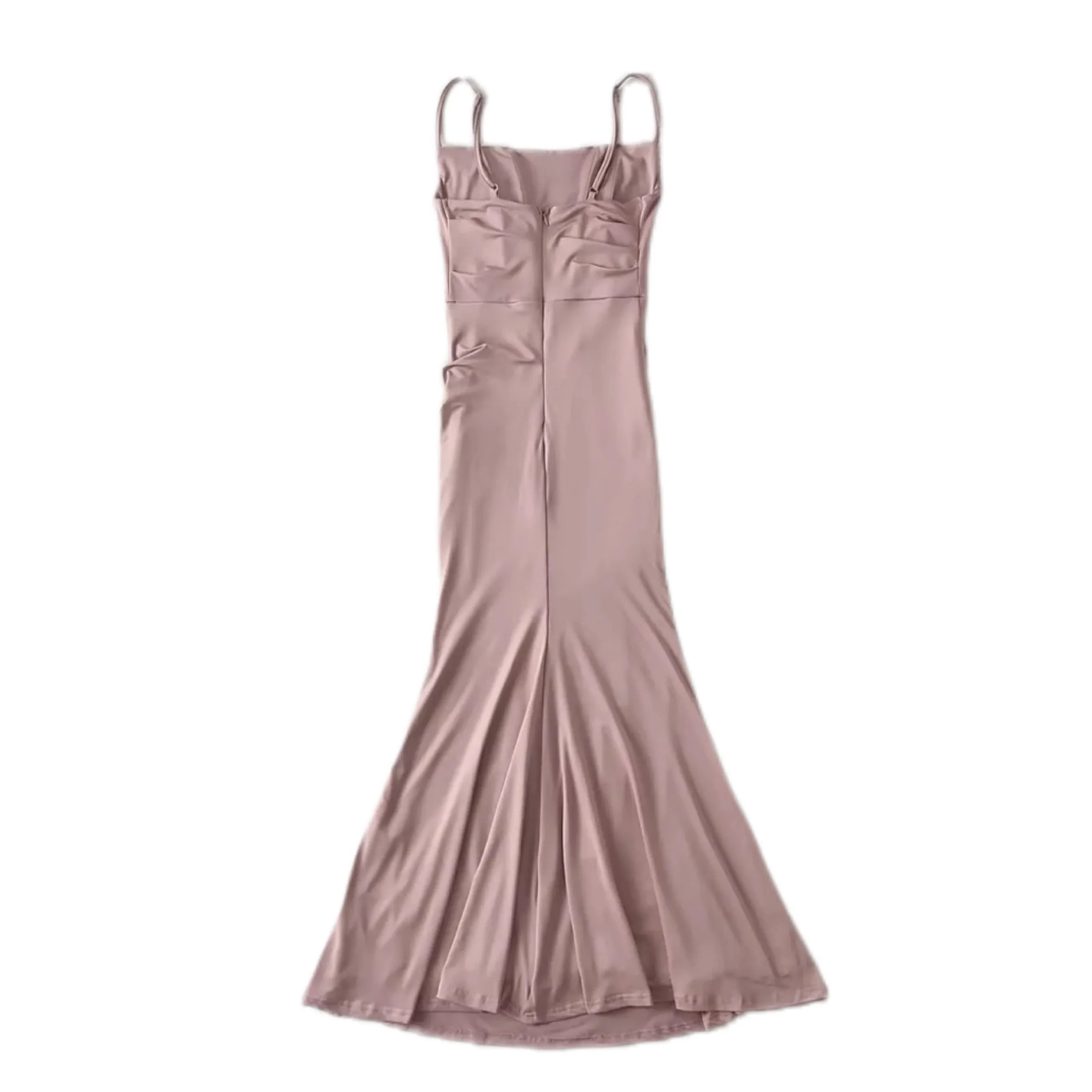 Stunner Socialite Fishtail Maxi Dress Slimming Waist in Pure White, Black, Red Wine and Nude Size S, M, L