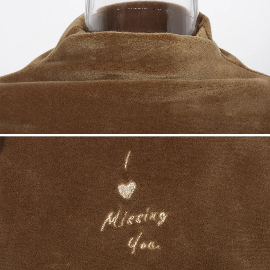 Turtleneck Velvet Long Sleeve Casual Slim Shirt