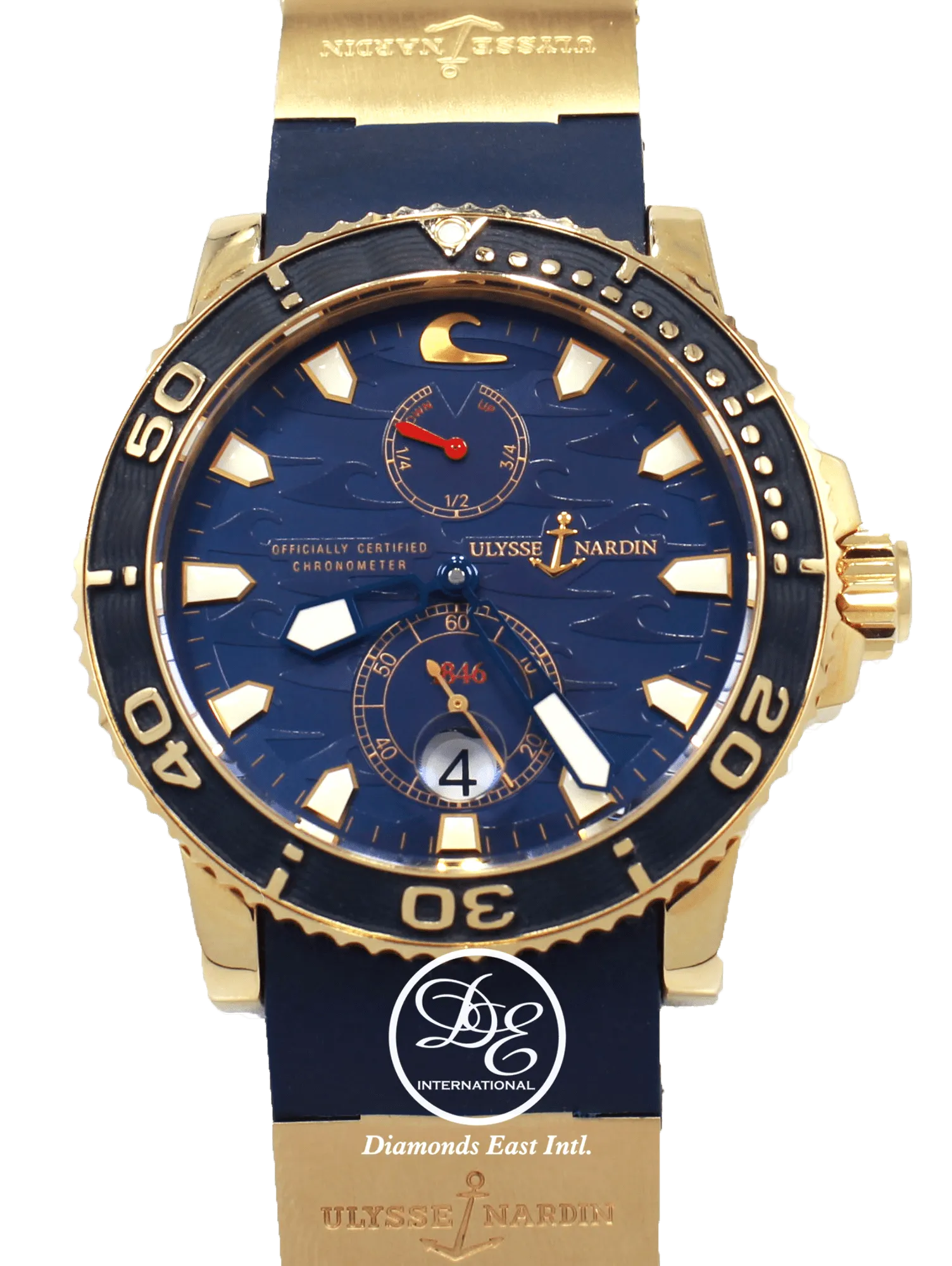 Ulysse Nardin Maxi Marine Blue Surf LIMITED EDITION 266-36LE 18k Rose Gold BOX/PAPER