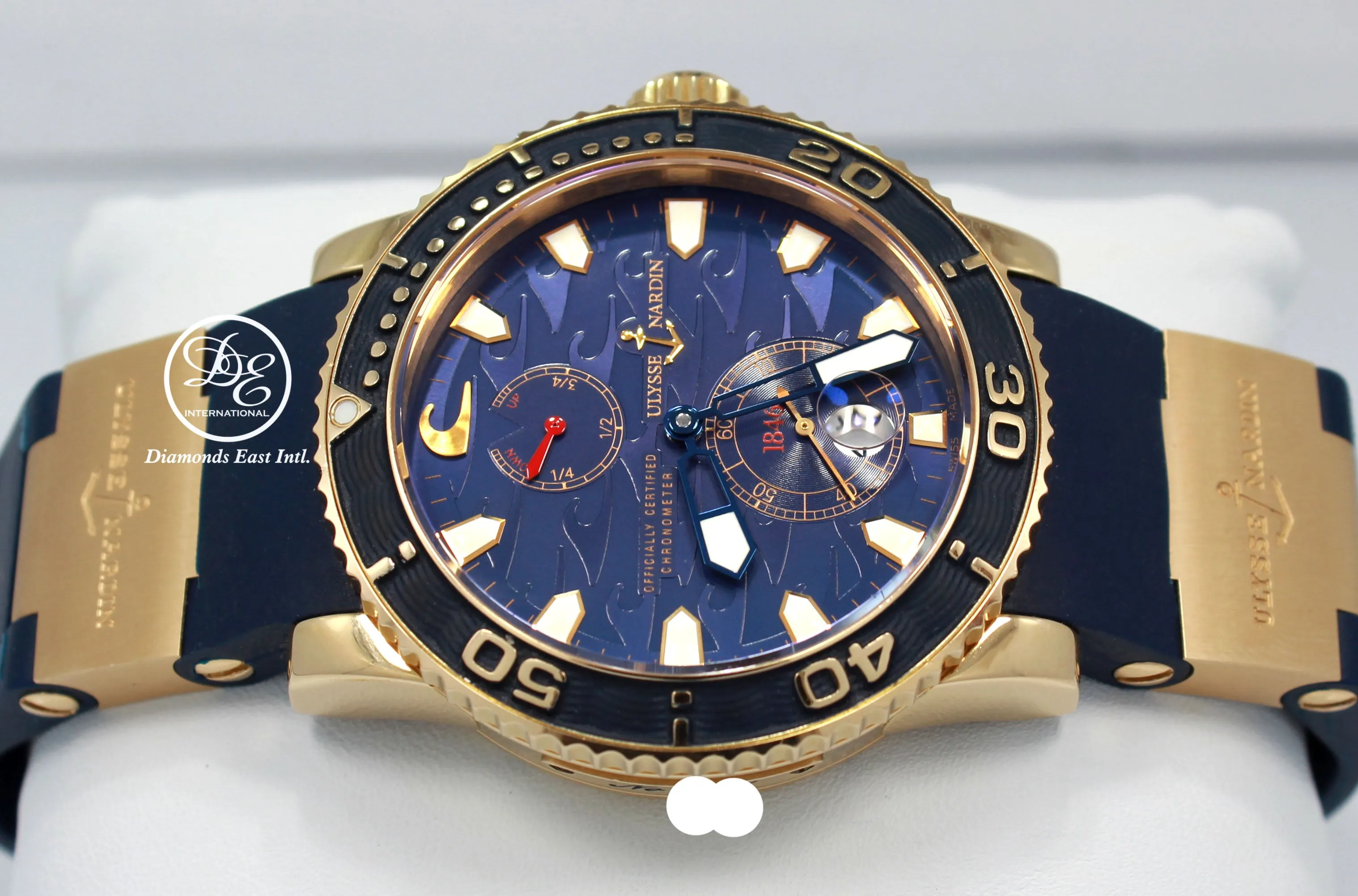 Ulysse Nardin Maxi Marine Blue Surf LIMITED EDITION 266-36LE 18k Rose Gold BOX/PAPER