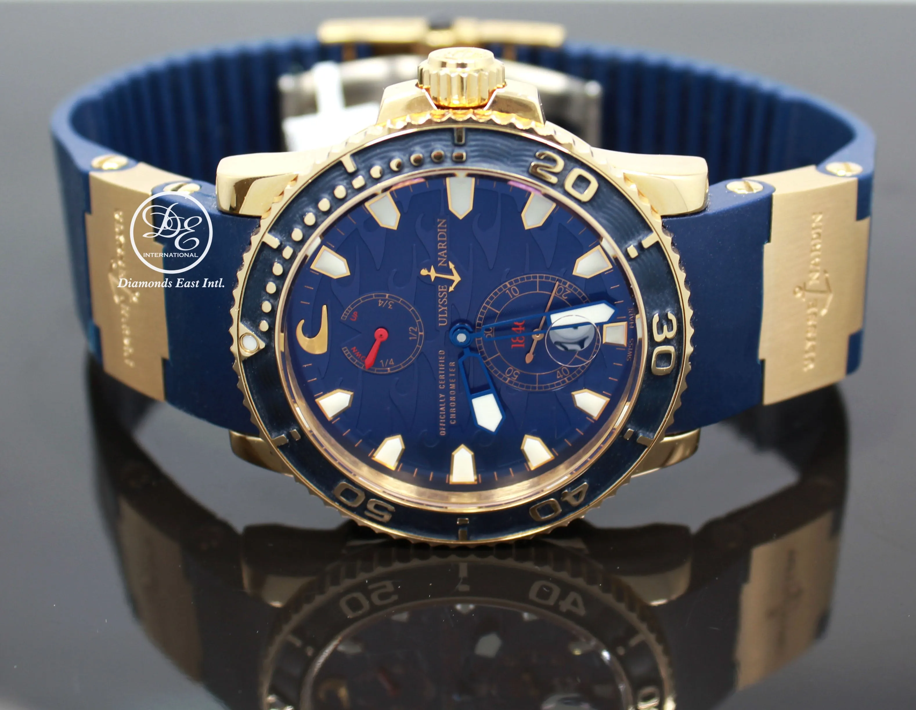 Ulysse Nardin Maxi Marine Blue Surf LIMITED EDITION 266-36LE 18k Rose Gold BOX/PAPER