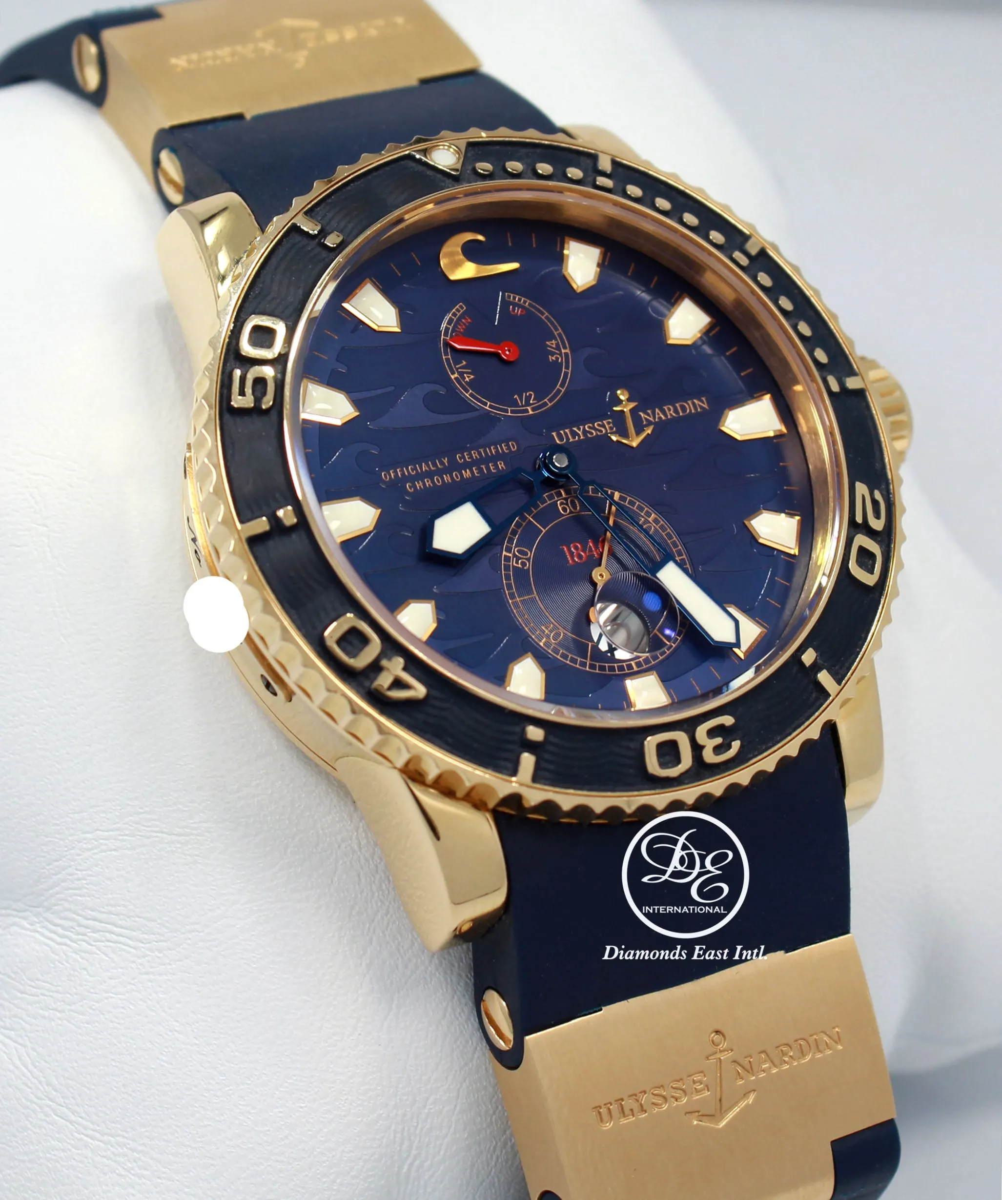Ulysse Nardin Maxi Marine Blue Surf LIMITED EDITION 266-36LE 18k Rose Gold BOX/PAPER