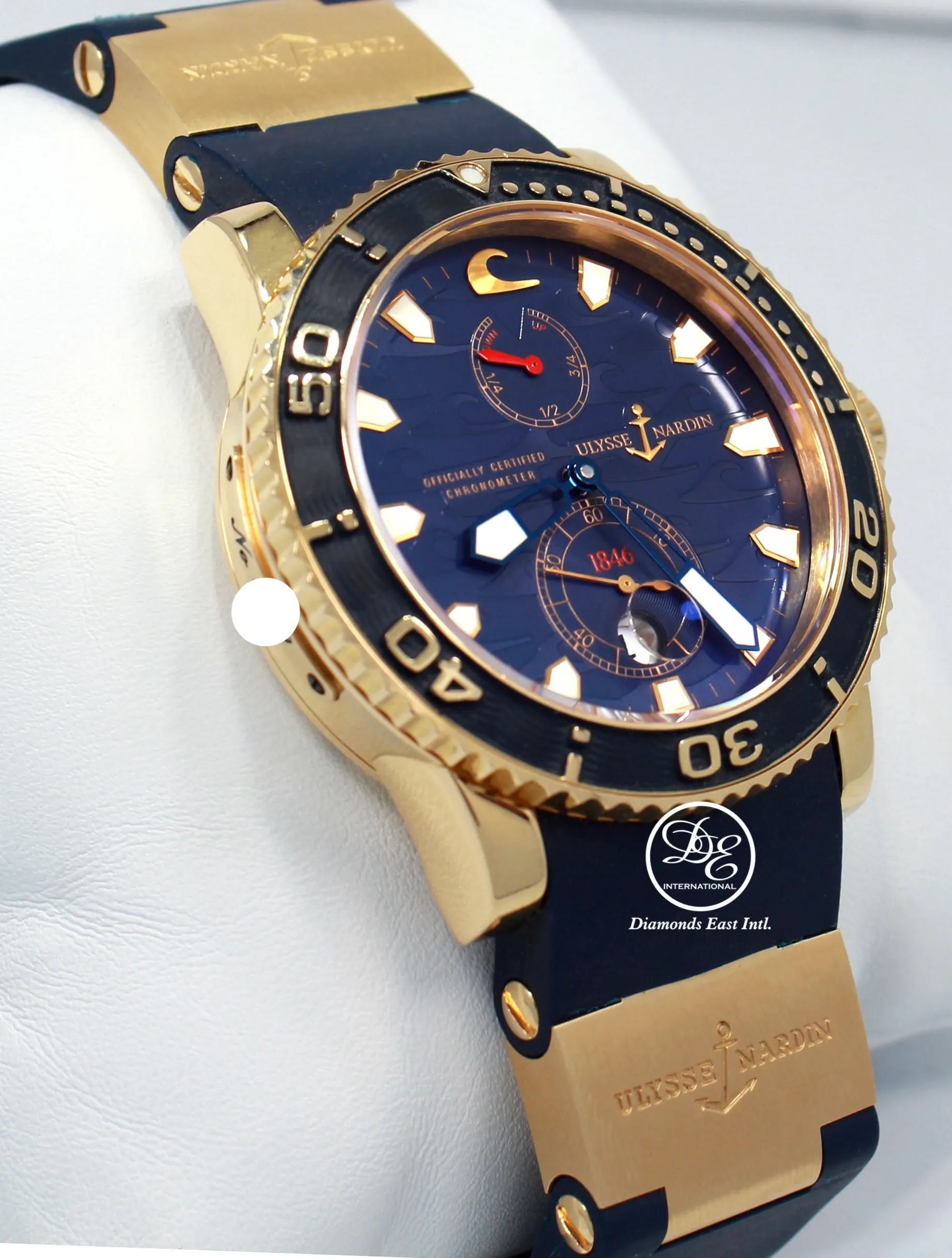 Ulysse Nardin Maxi Marine Blue Surf LIMITED EDITION 266-36LE 18k Rose Gold BOX/PAPER