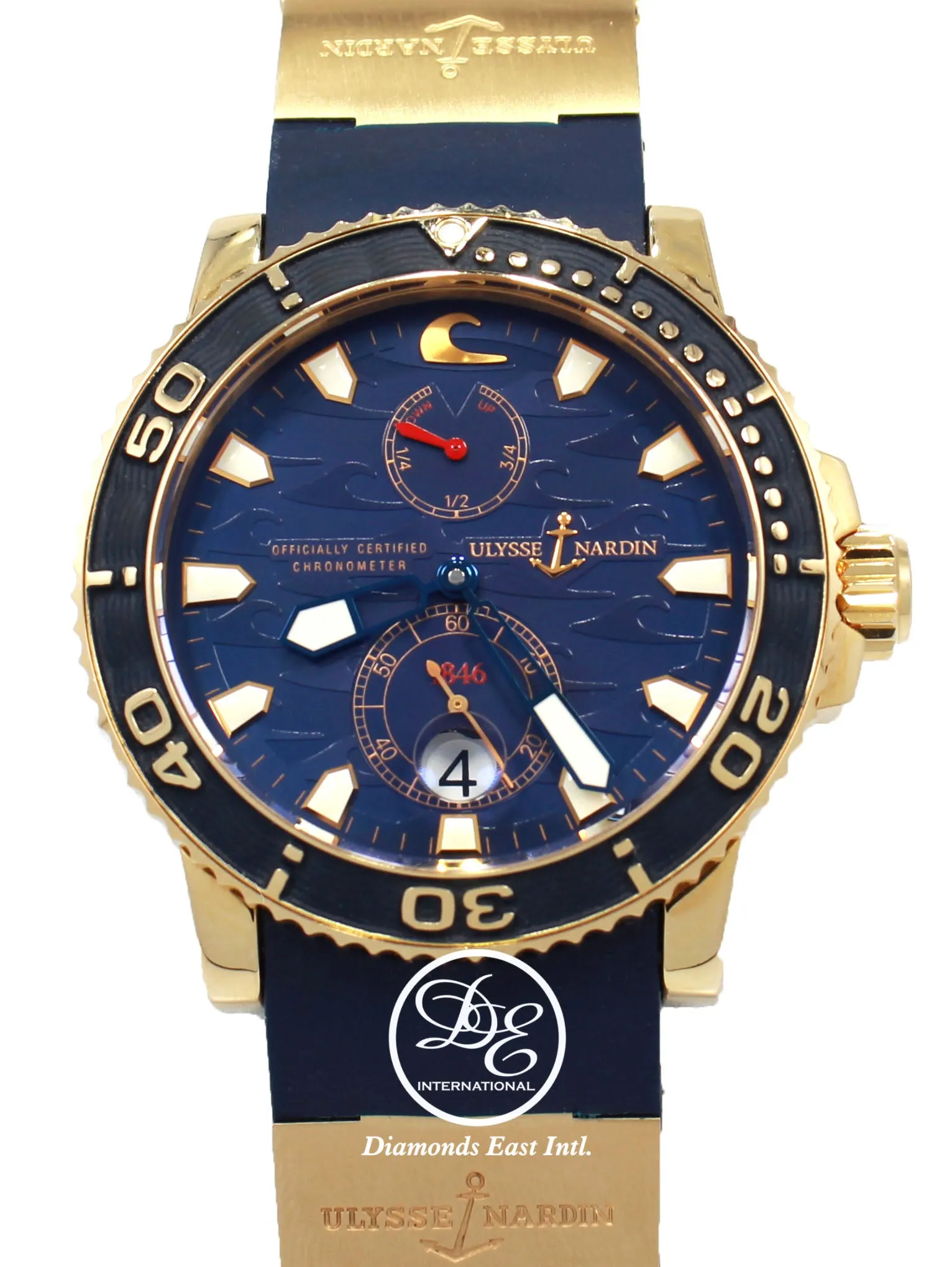 Ulysse Nardin Maxi Marine Blue Surf LIMITED EDITION 266-36LE 18k Rose Gold BOX/PAPER