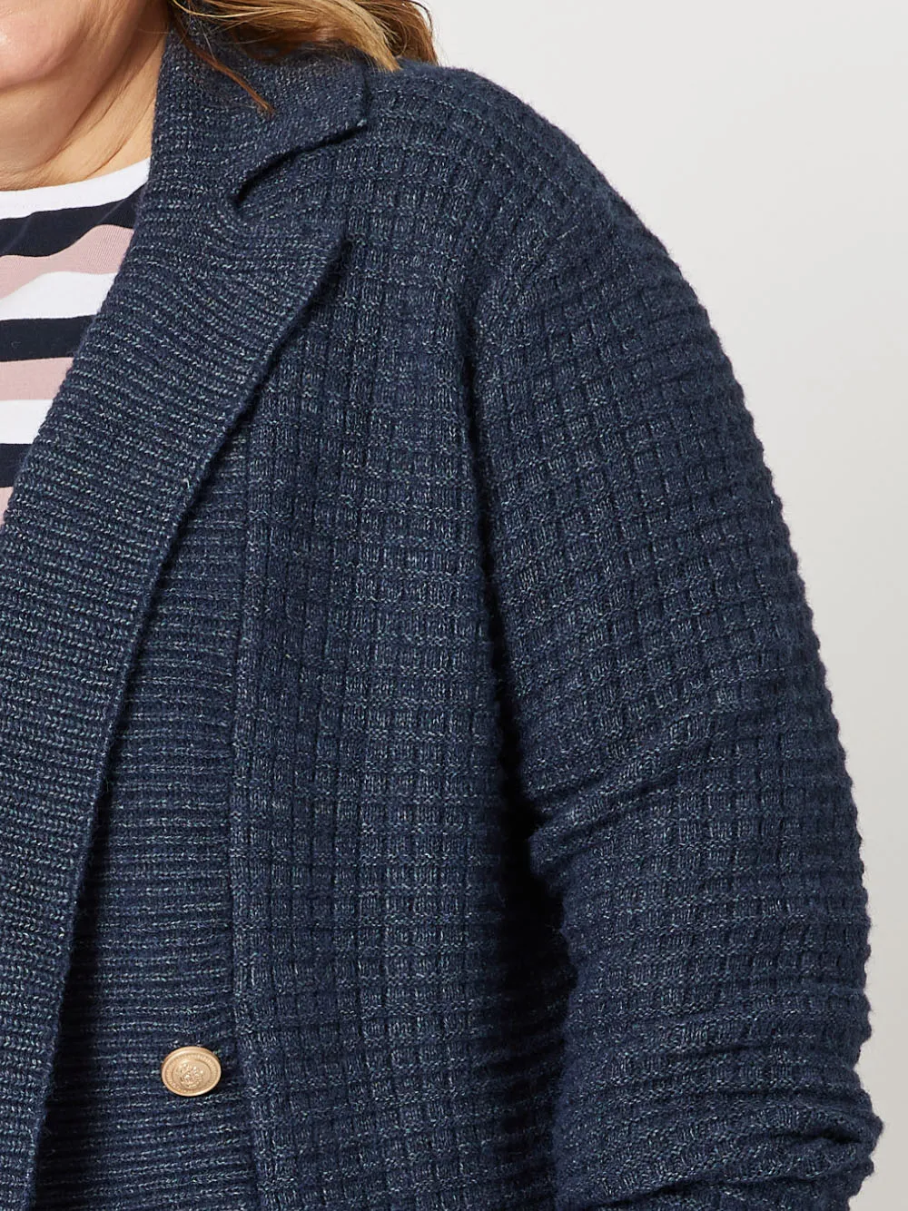 Violet Knit Cardigan - Navy