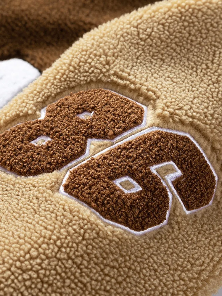 Winter Fleece Thick Bomber Jacket Men/Warm Baseball Coat