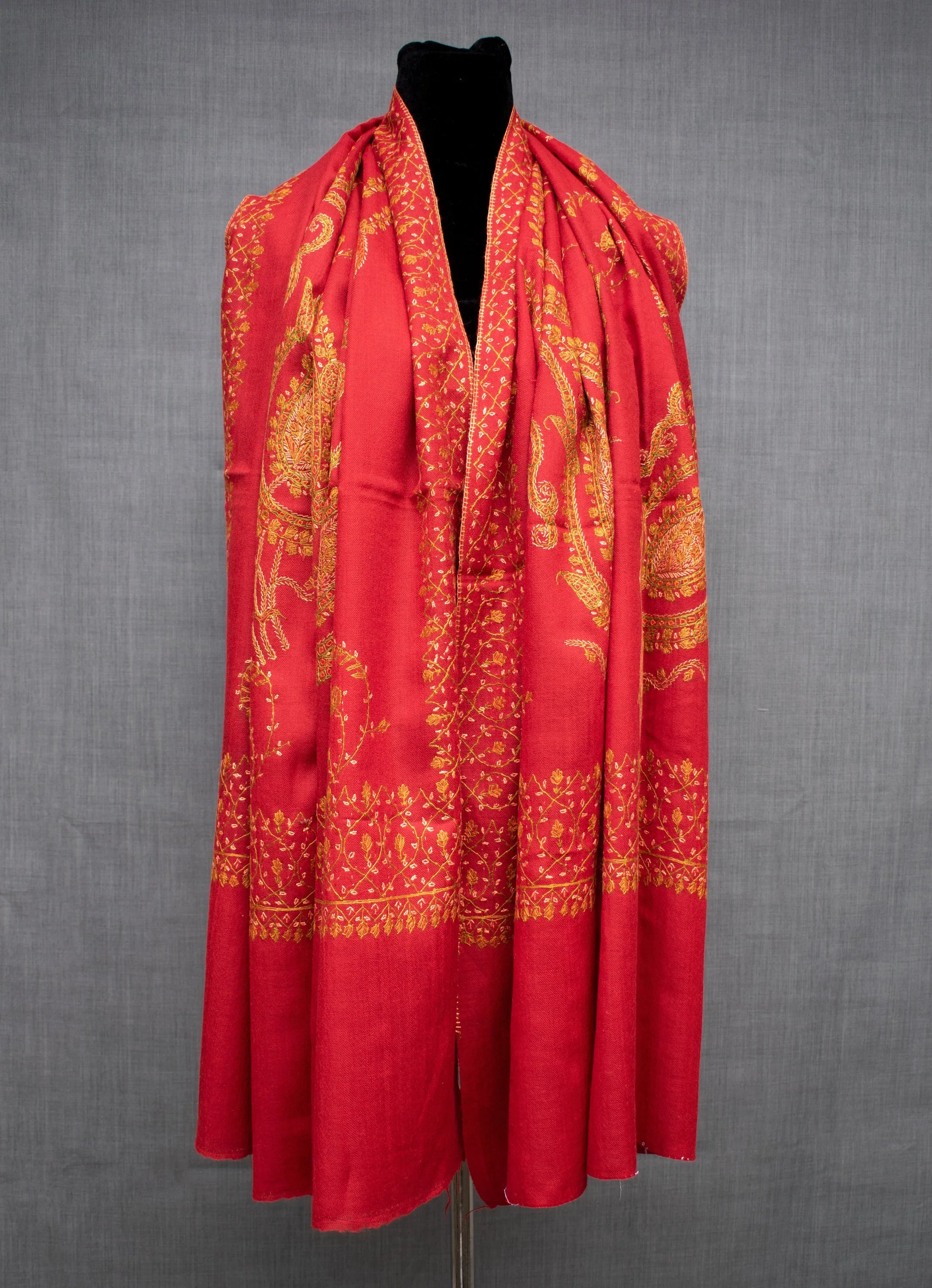 Woollen Shawl Kashmiri Hand Needlework Embroidery | Fine Wool