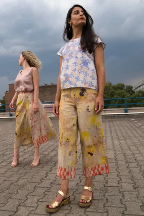 Yellow Jellyfish Linen Culottes